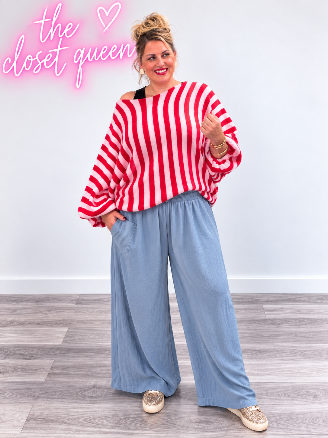Oval Pukka Arm Jumper Fluff Stripe
