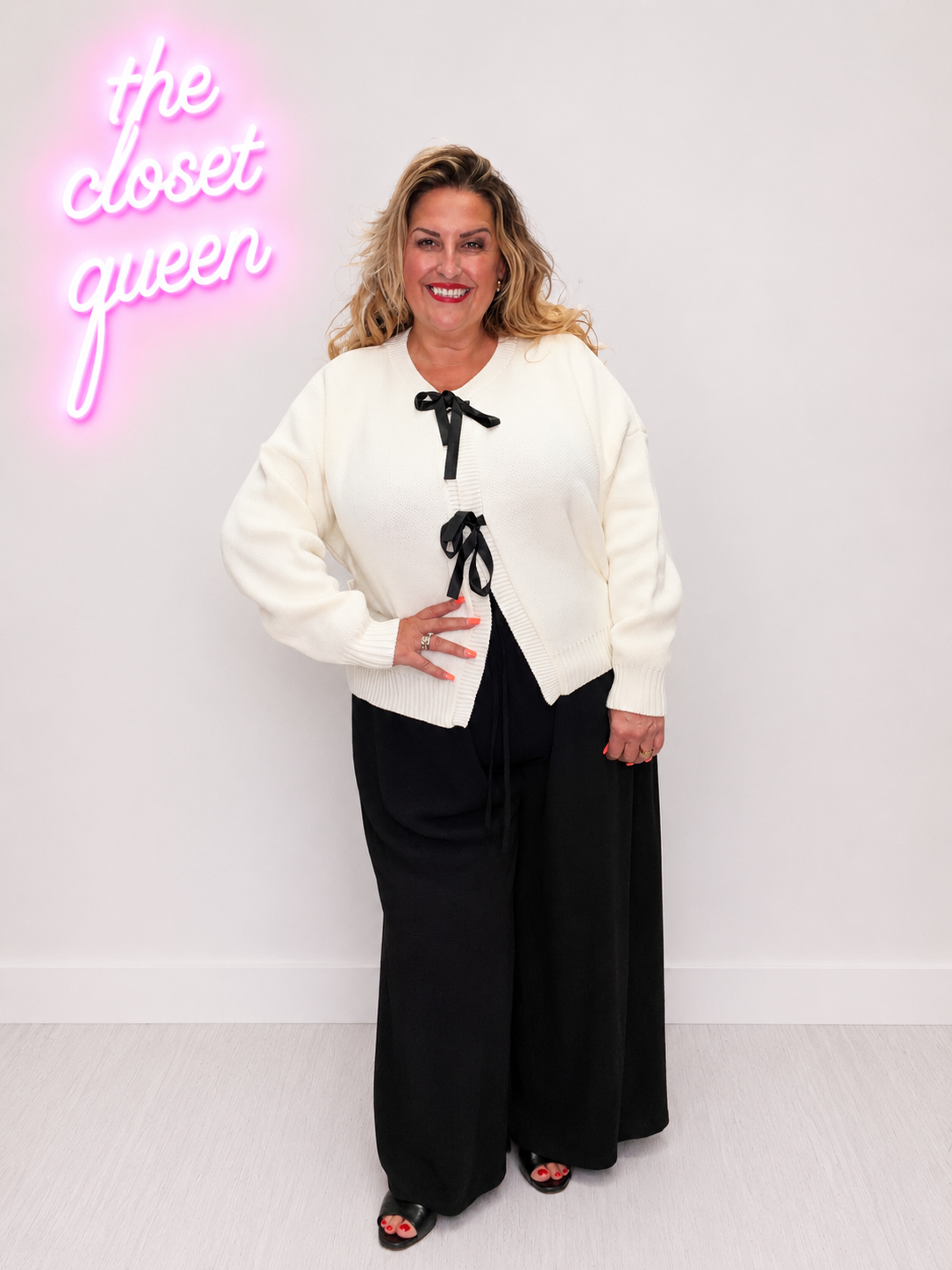 Bow Tie Cardigan Jacket Plain