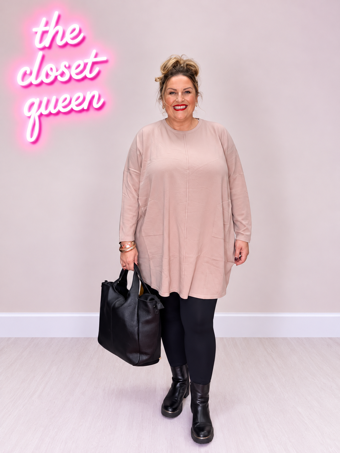 Oval Side Jumper Dress