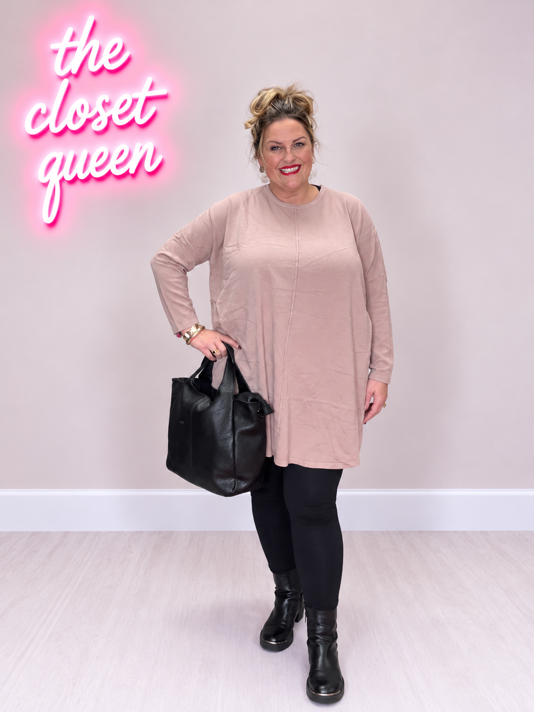 Oval Side Jumper Dress
