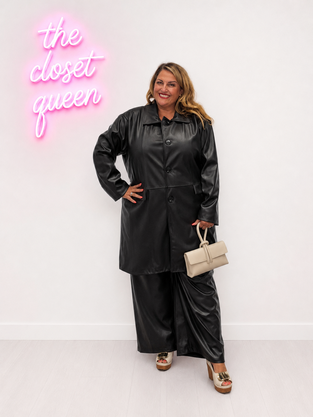 PU Wide Leg Trousers