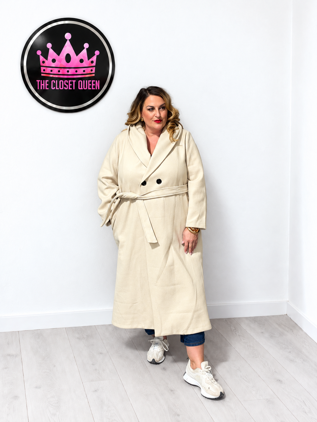 Peaky Wool Feel Hood Coat