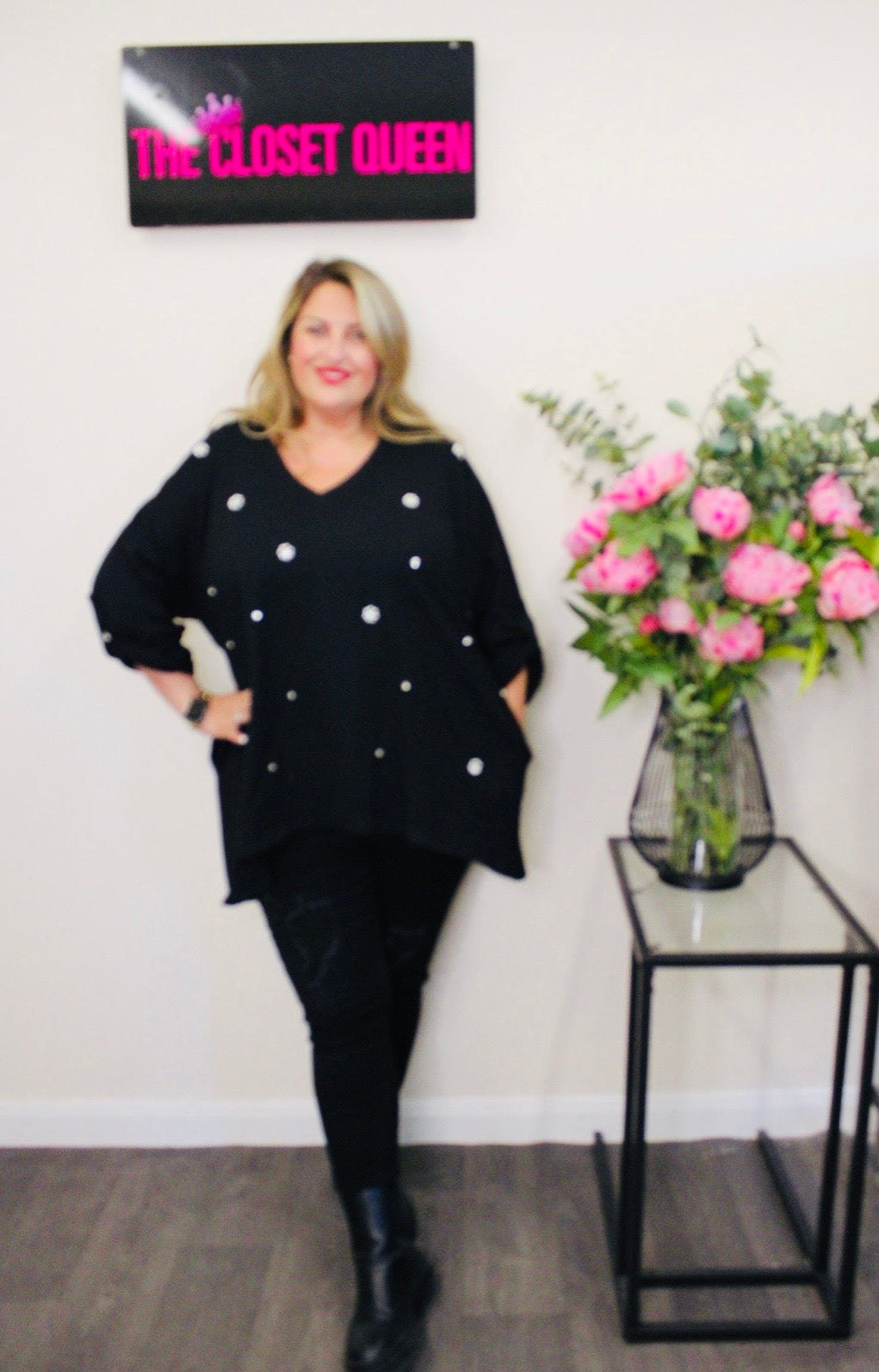 Pearly Glitz V Top