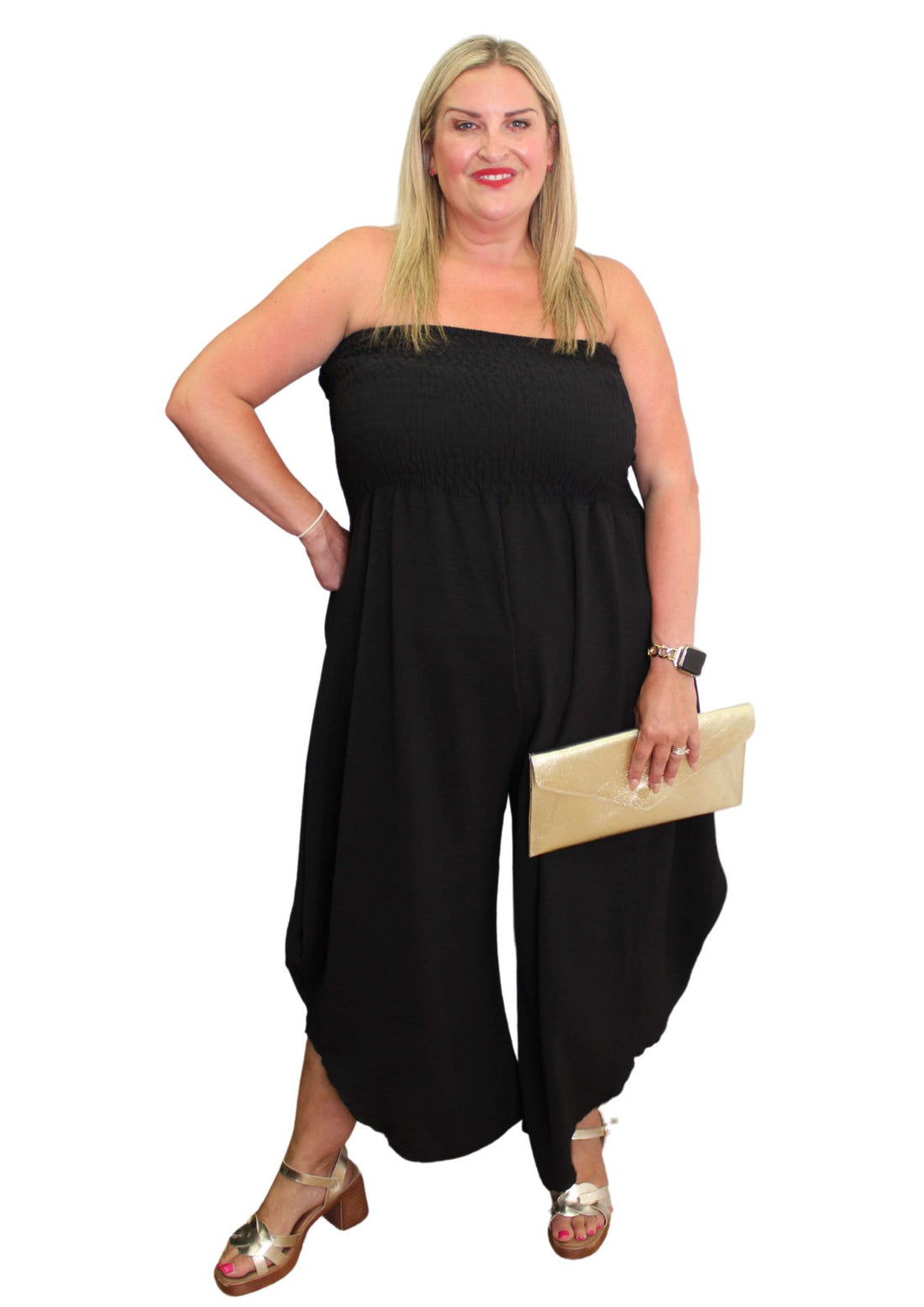 Sheered Top Jumpsuit