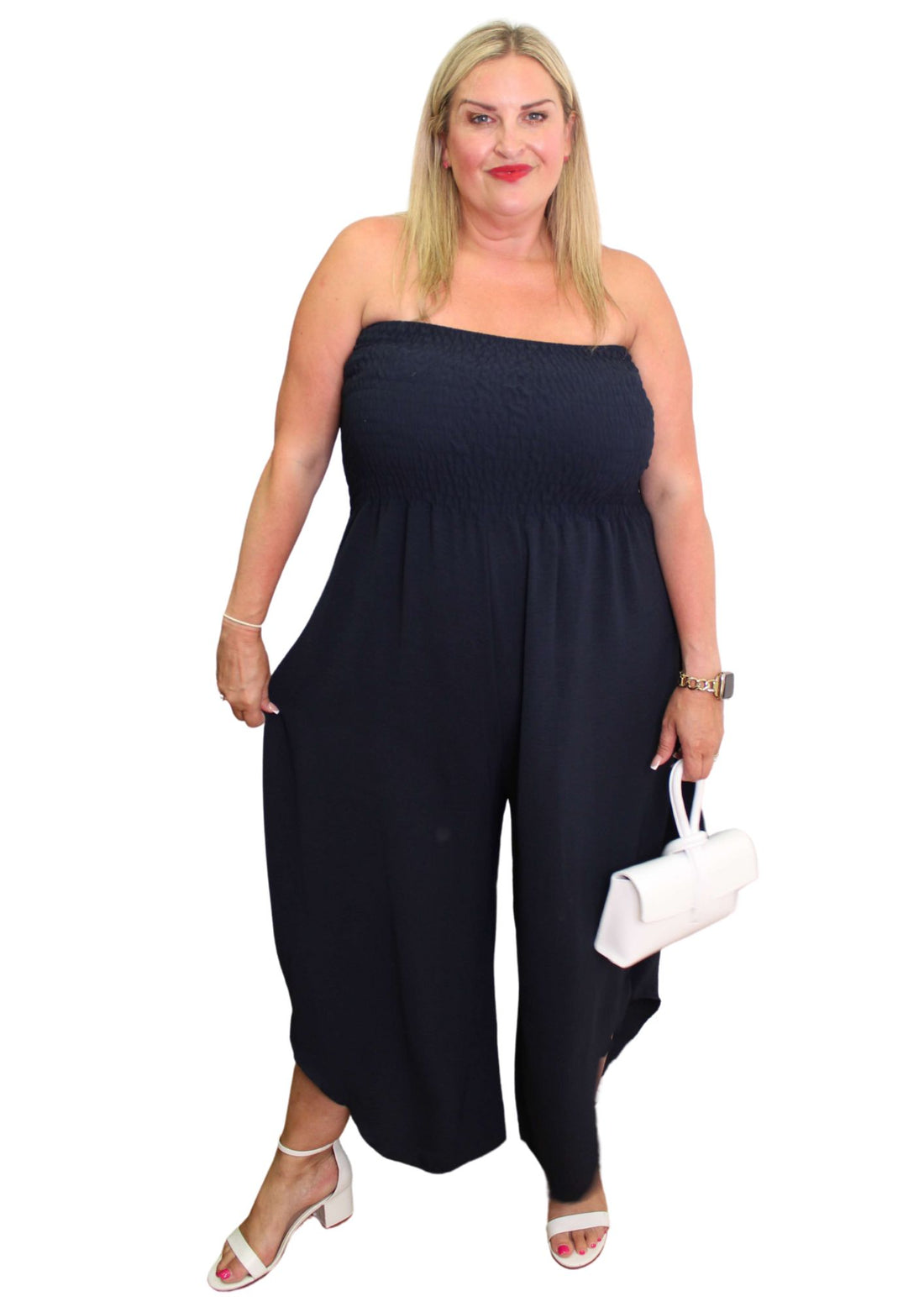 Sheered Top Jumpsuit