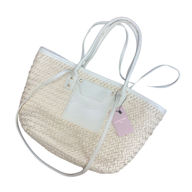 STRAW EFFECT SHOPPER BAG The Closet Queen