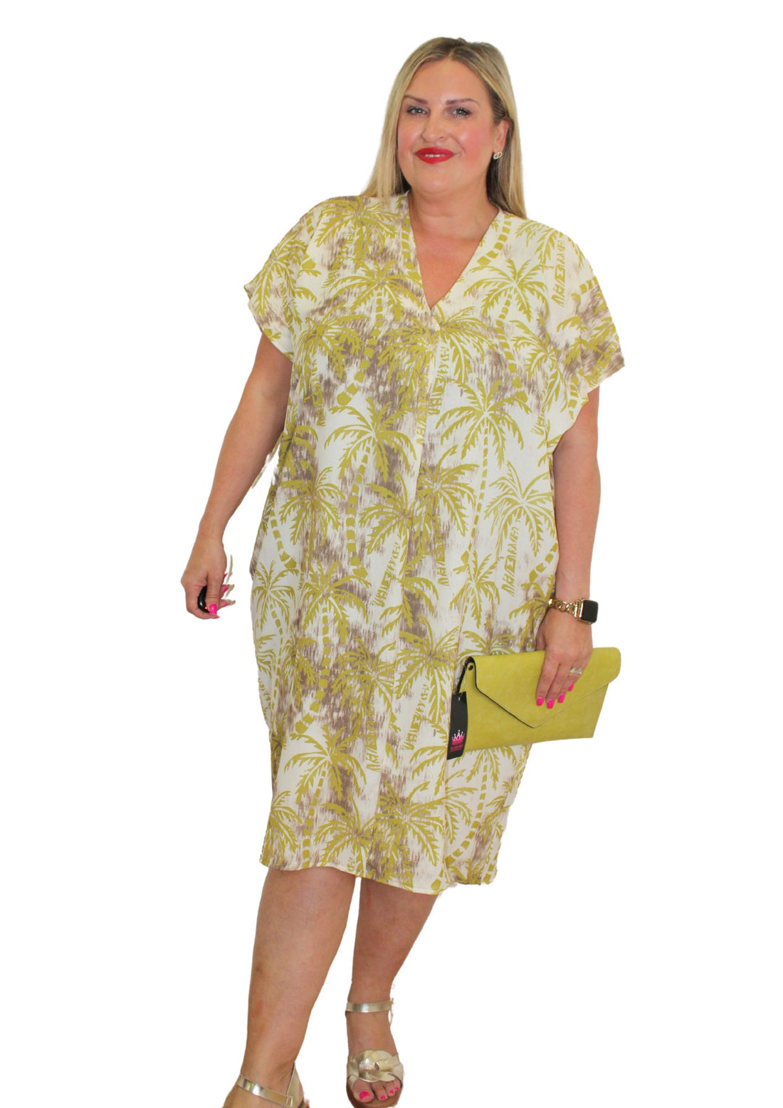 V Stitch Dress Palm
