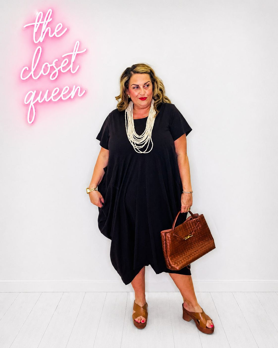 Drape Hanky Jersey Dress