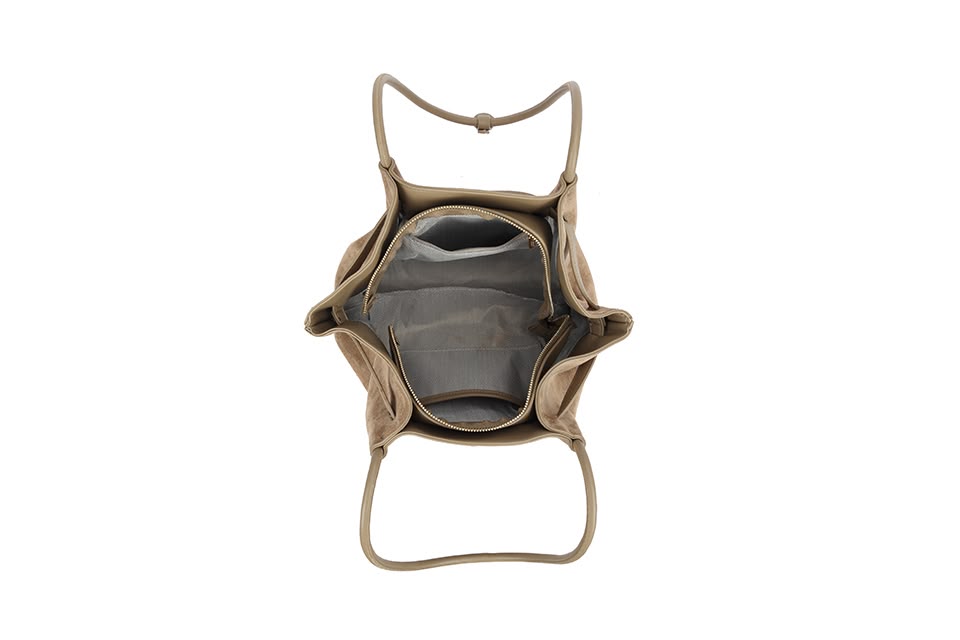 Suede Effect Buckle Bag