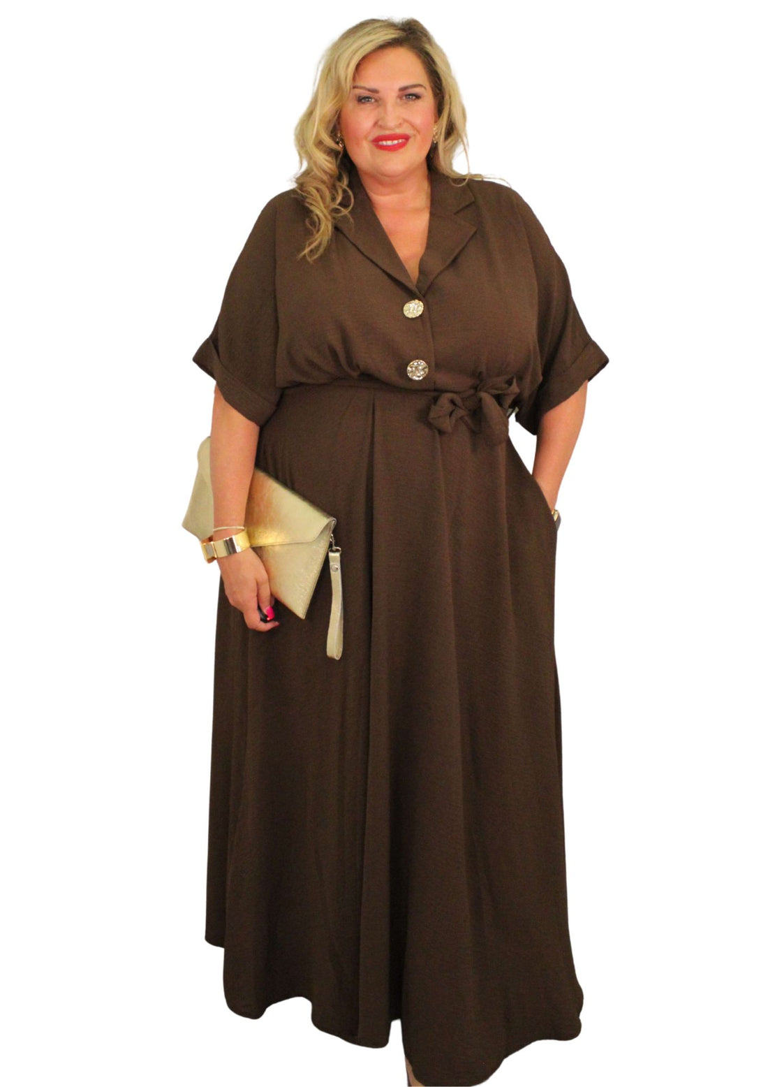 Blazer Style Shirt Dress Plain