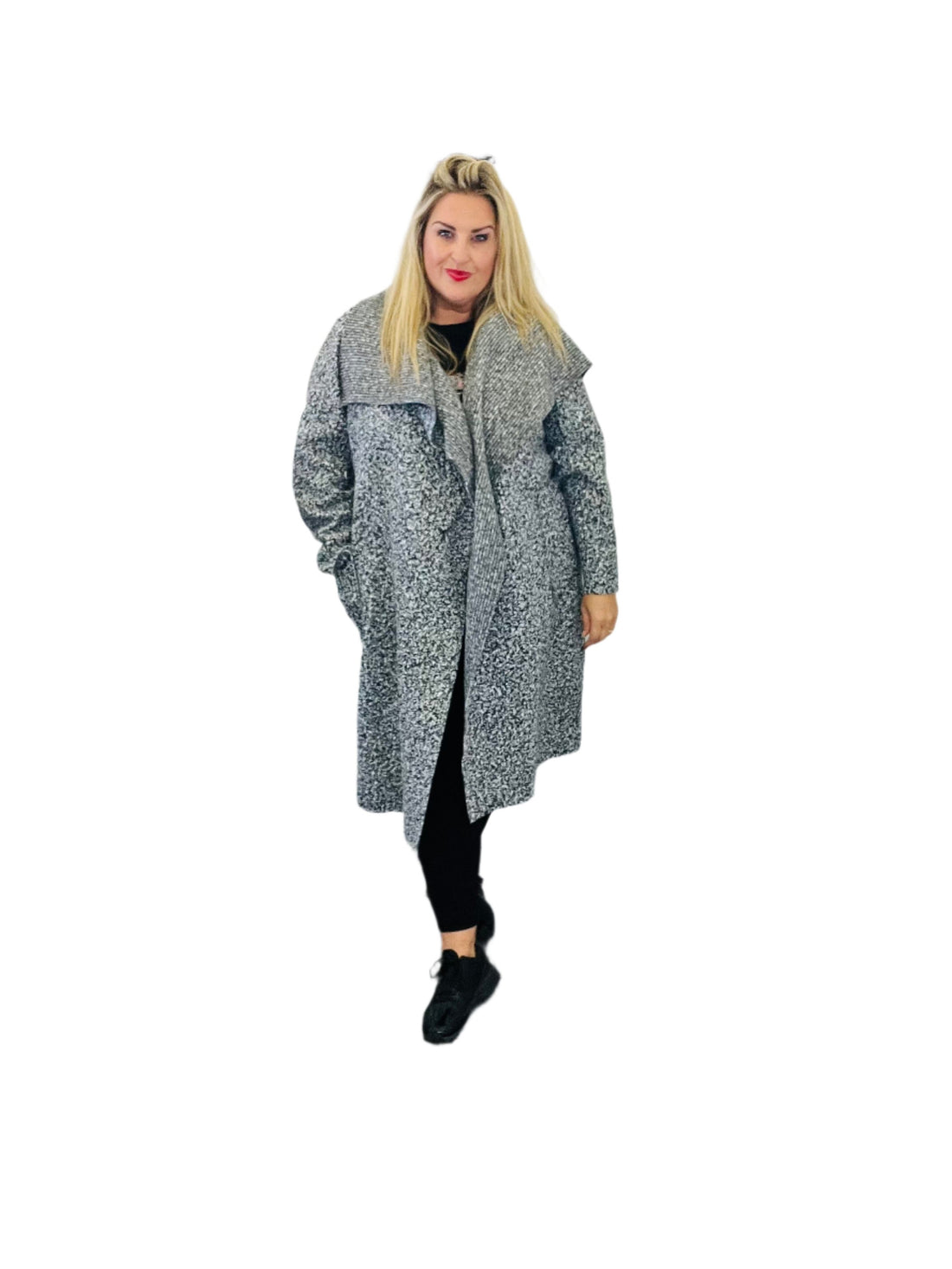 boucle coat grey