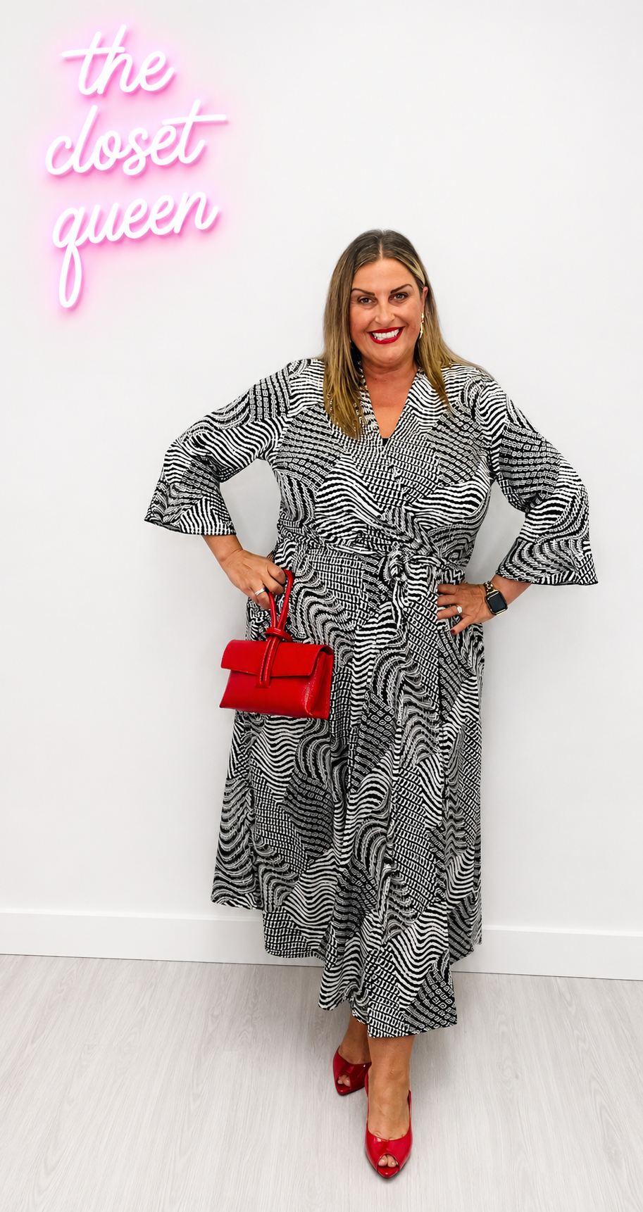 Capri Dress Bell Sleeve Kaleido