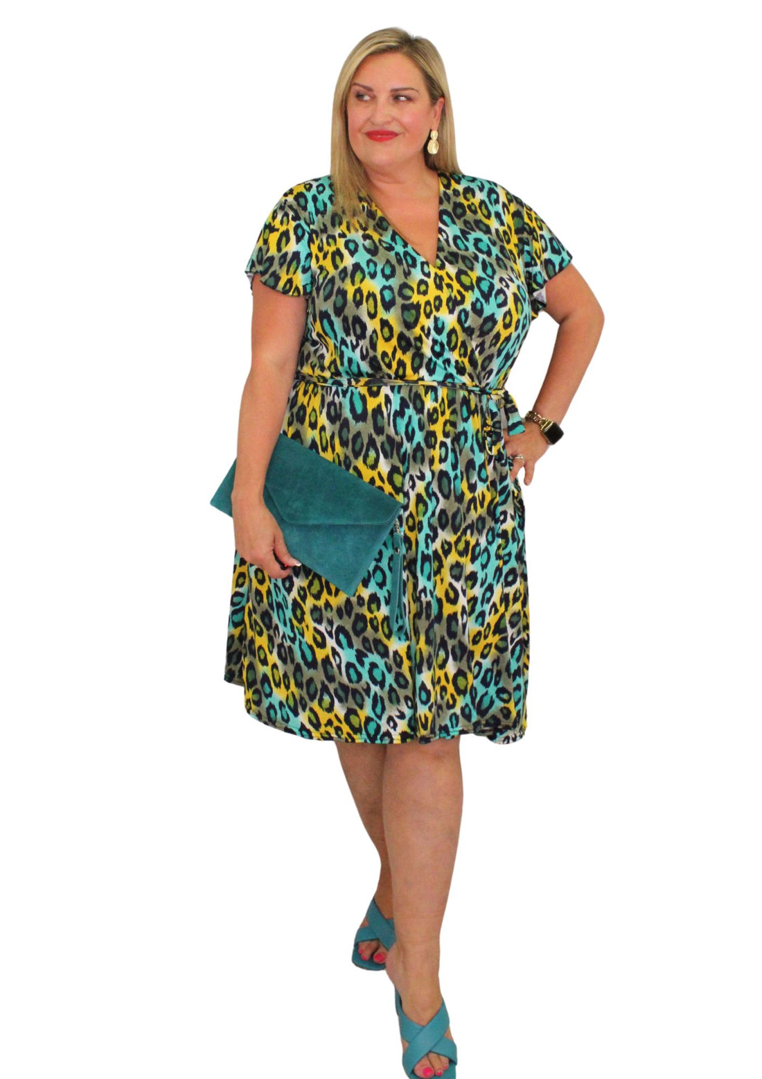 Capri Dress Bright Animal