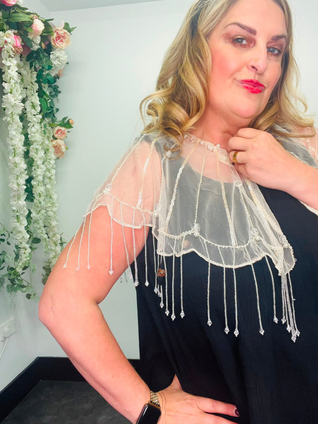 Dangle Bead Shoulder Shrug