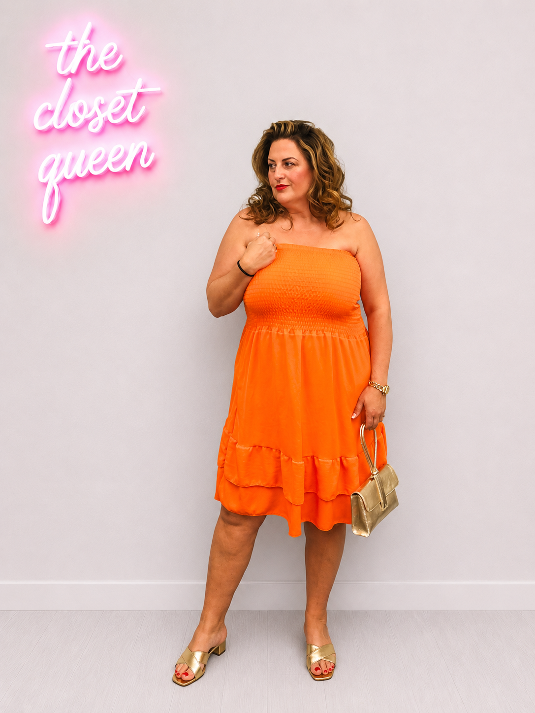 Bandeau Sheered Top Ra Ra Dress