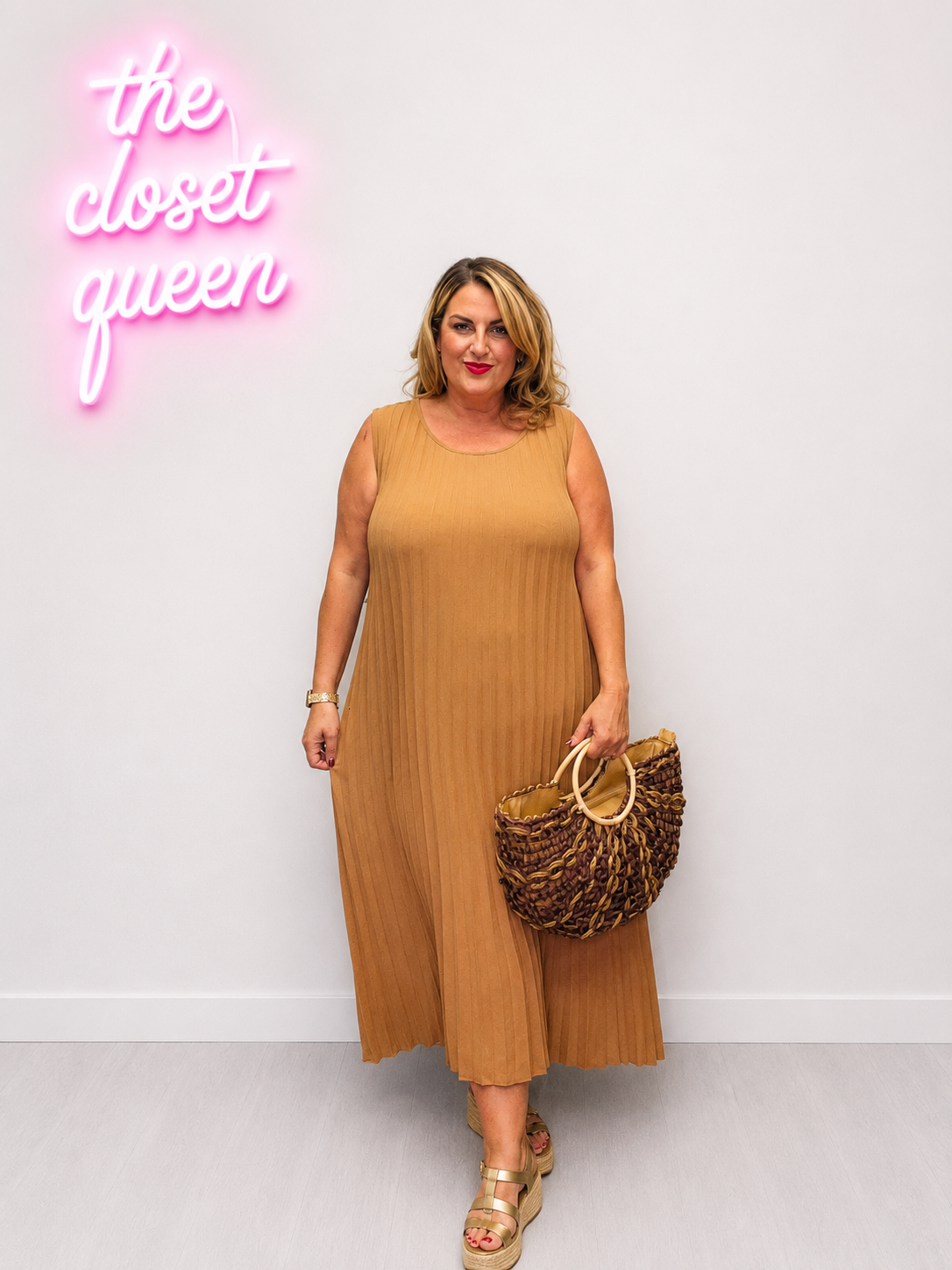 Full Pleat Vest Dress