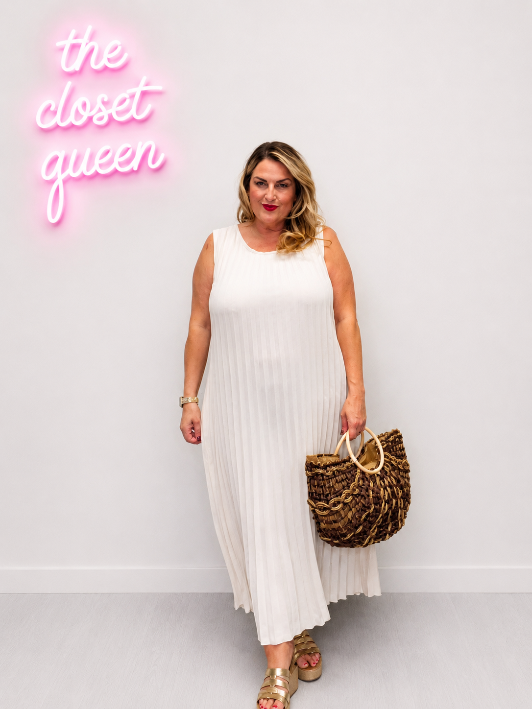 Full Pleat Vest Dress