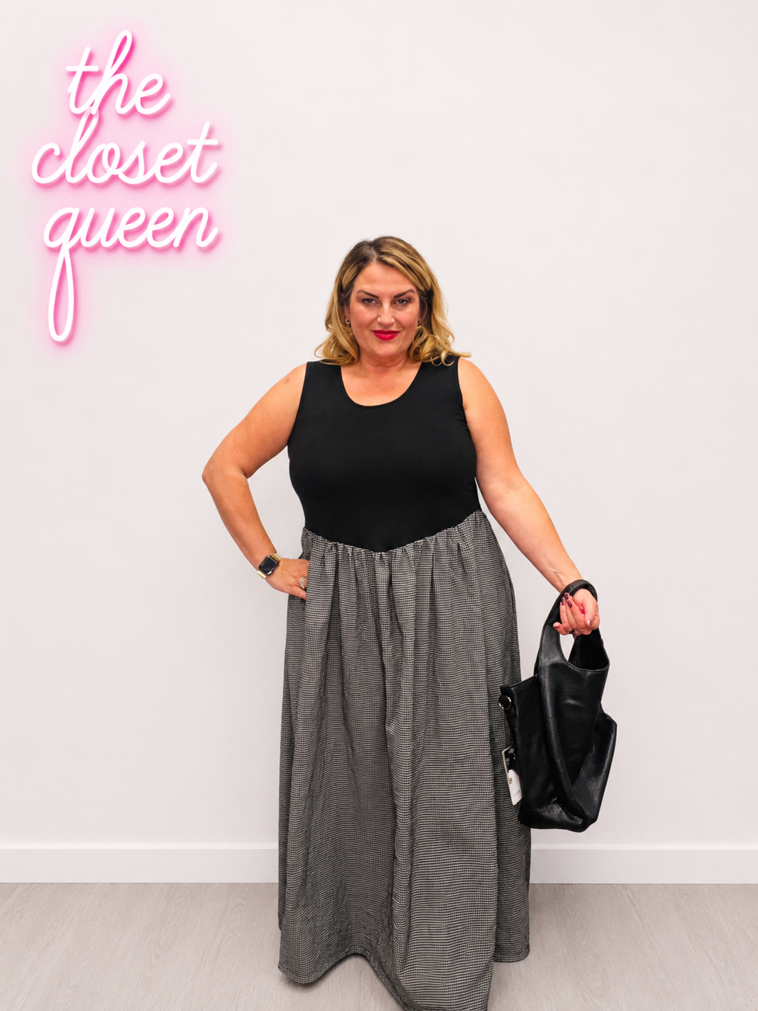 Gingham Bottom Dress