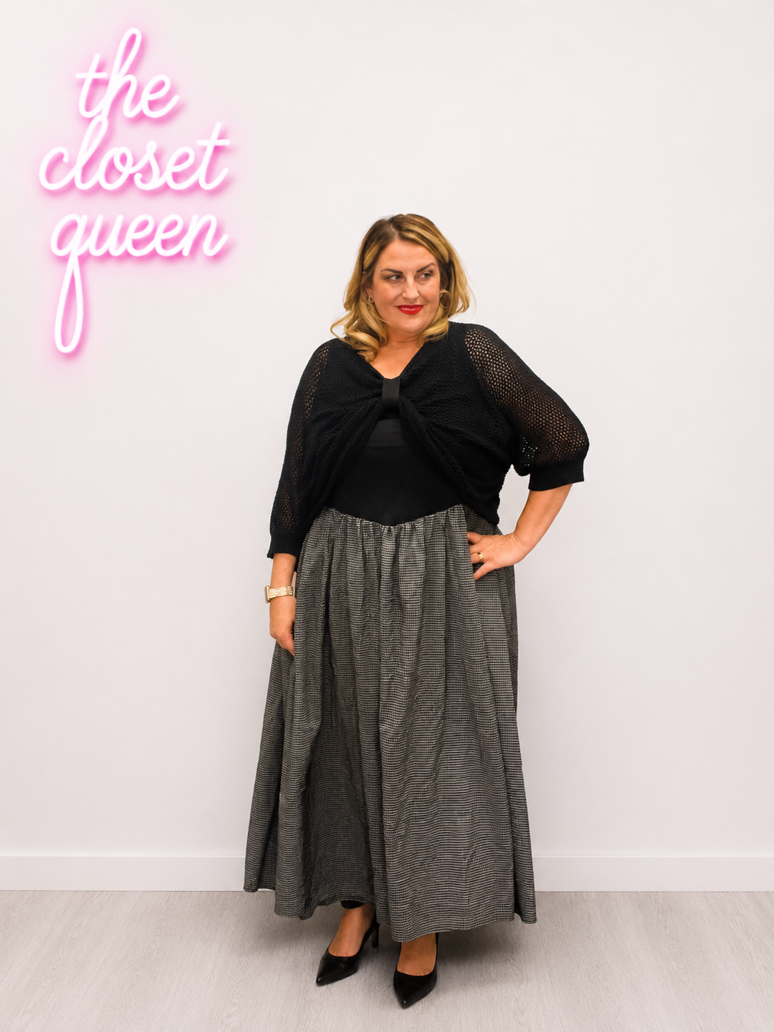 Gingham Bottom Dress