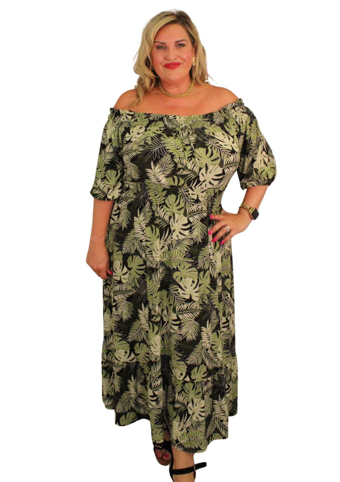 Heidi Maxi Dress Leaf