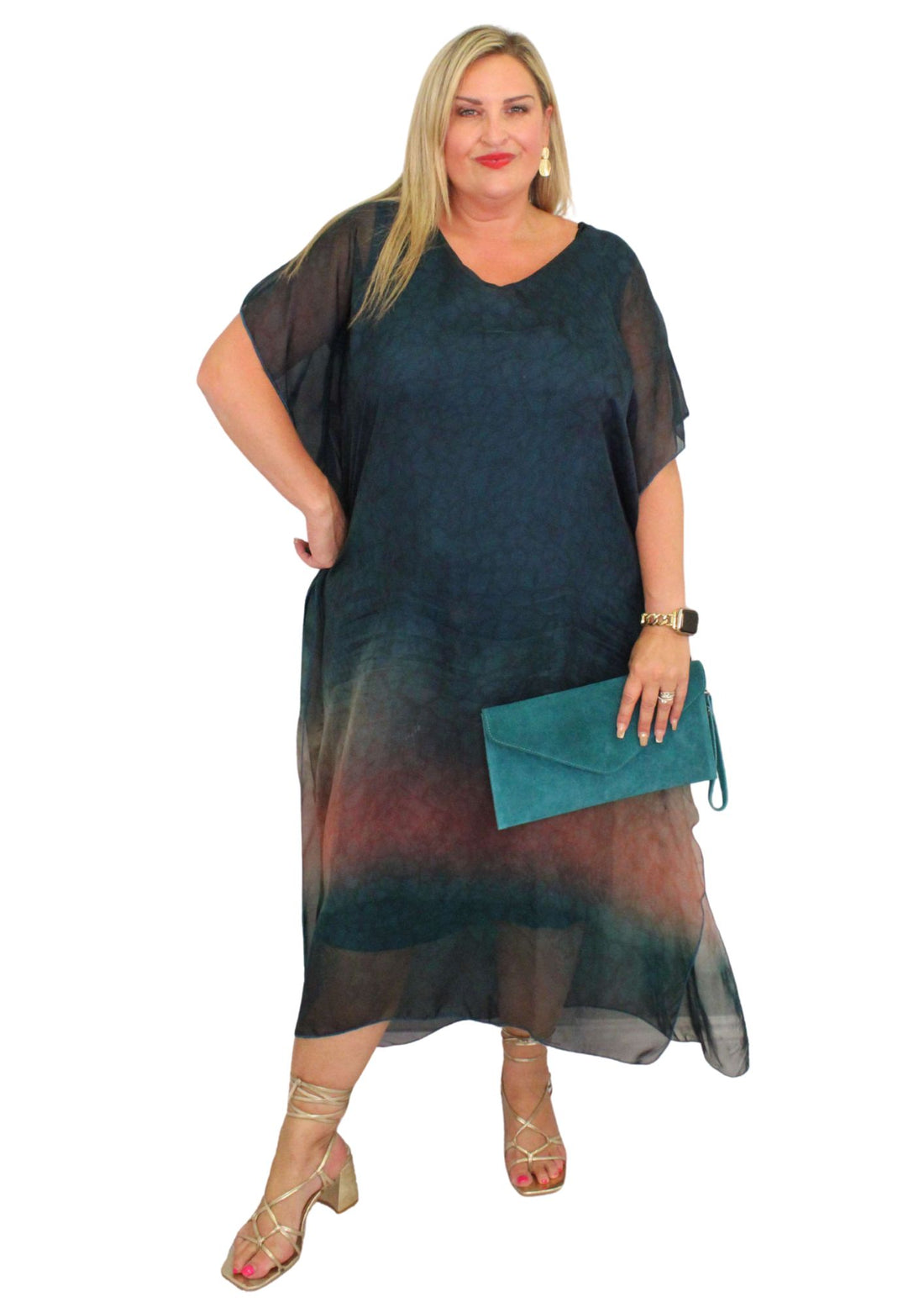 Silk Maxi Overlay Dress Rising