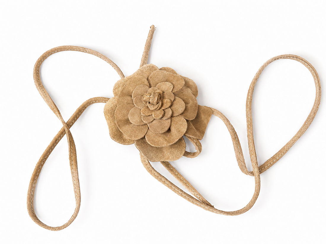 Leather Flower Belt