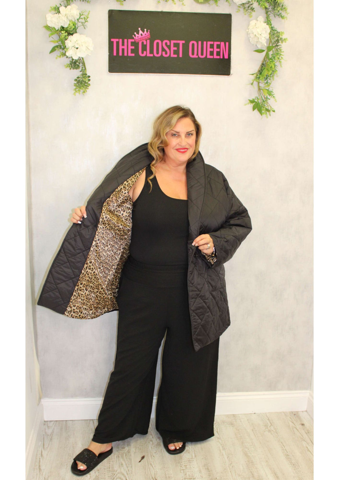 Leopard Lined Double Button Jacket