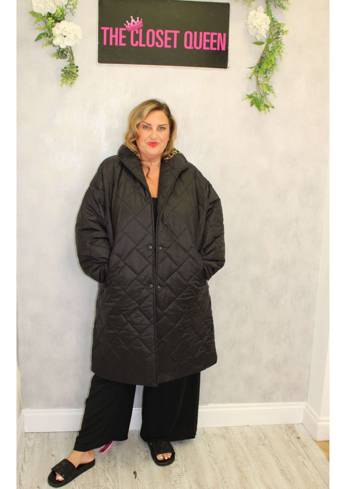 Leopard Lined Hooded Coat