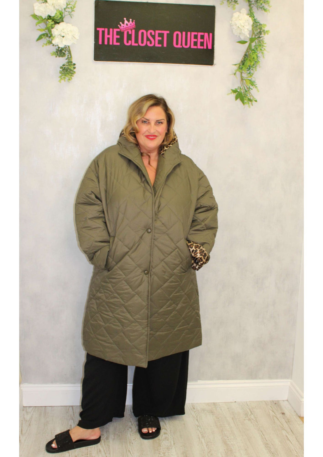 Leopard Lined Hooded Coat