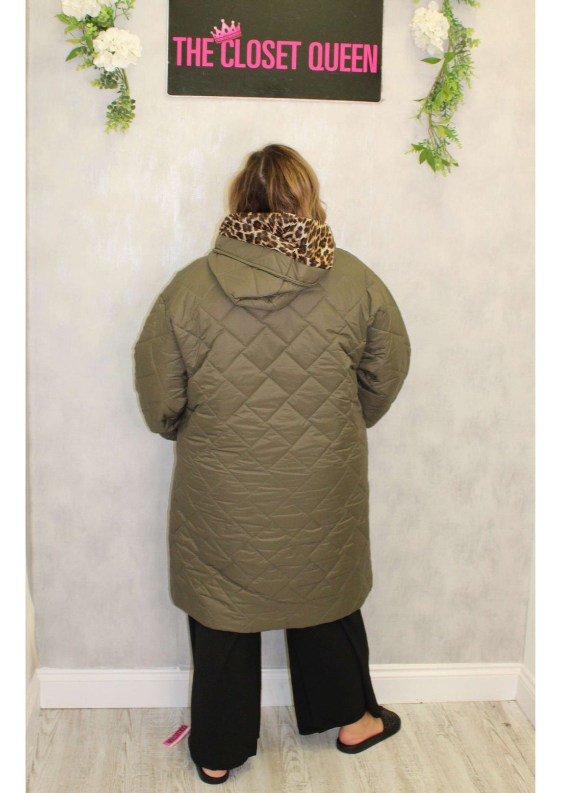 Leopard Lined Hooded Coat