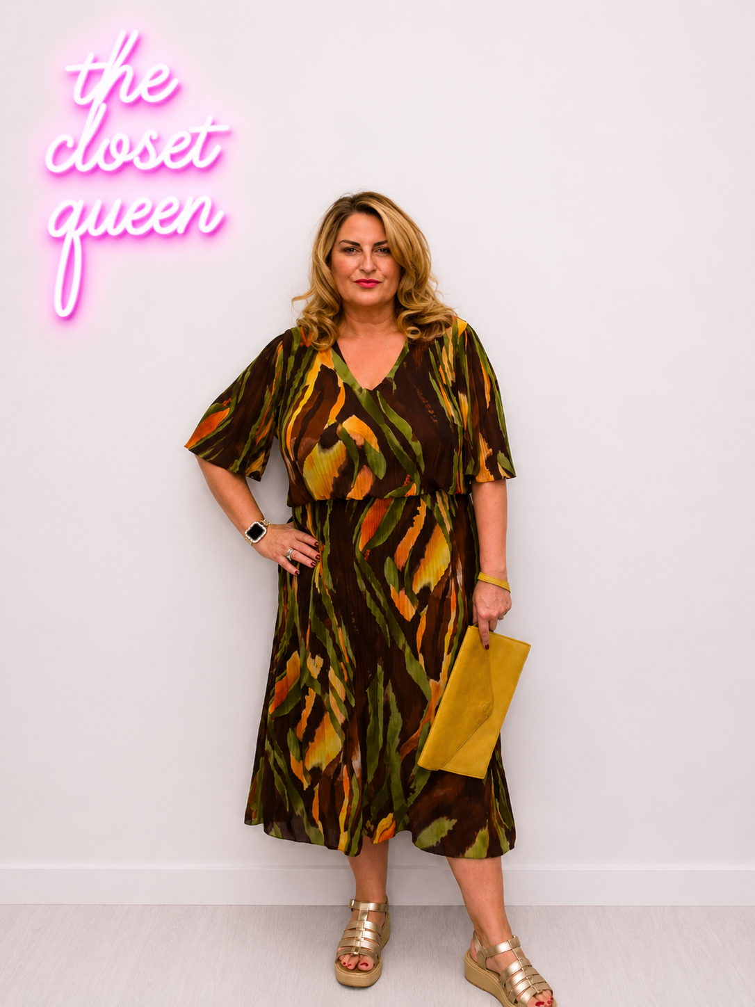 Mini Pleat Dress Waves