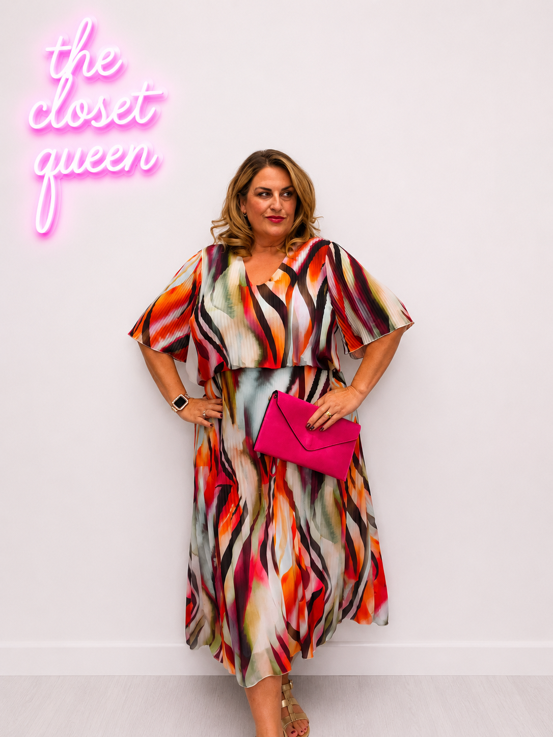 Mini Pleat Dress Waves