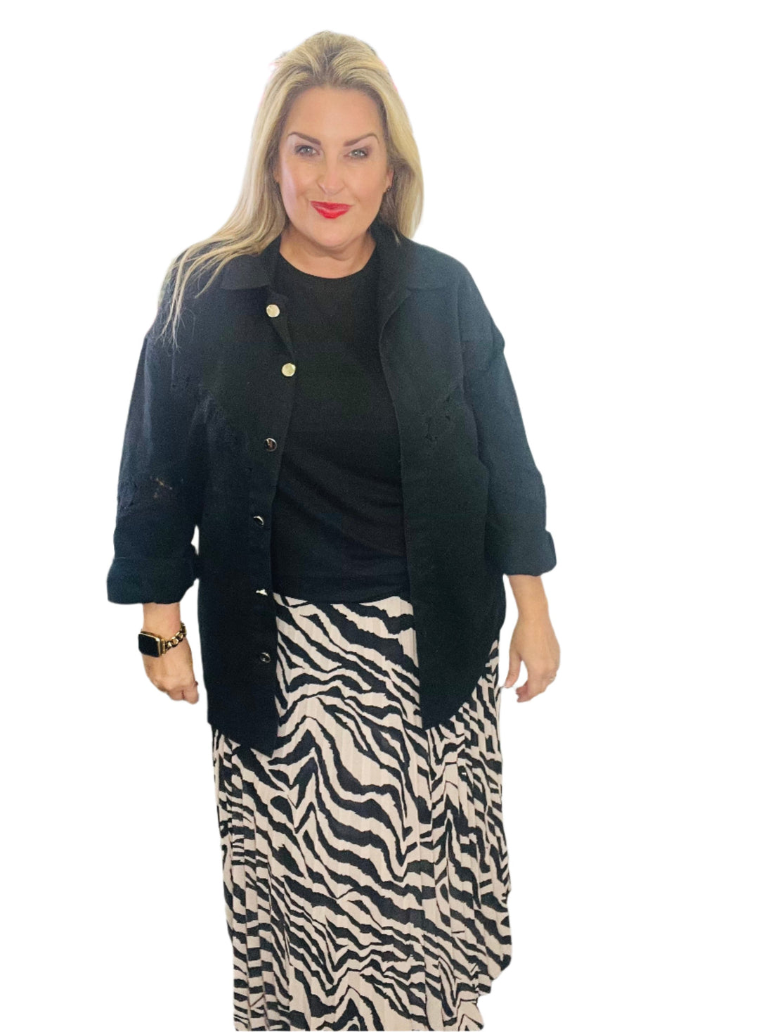 pleat skirt zebra