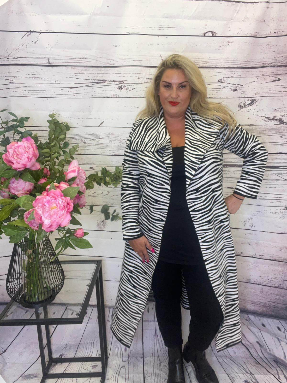 richness cardigan zebra print