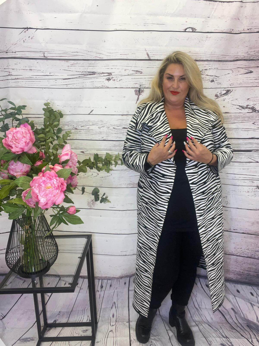 richness cardigan zebra print