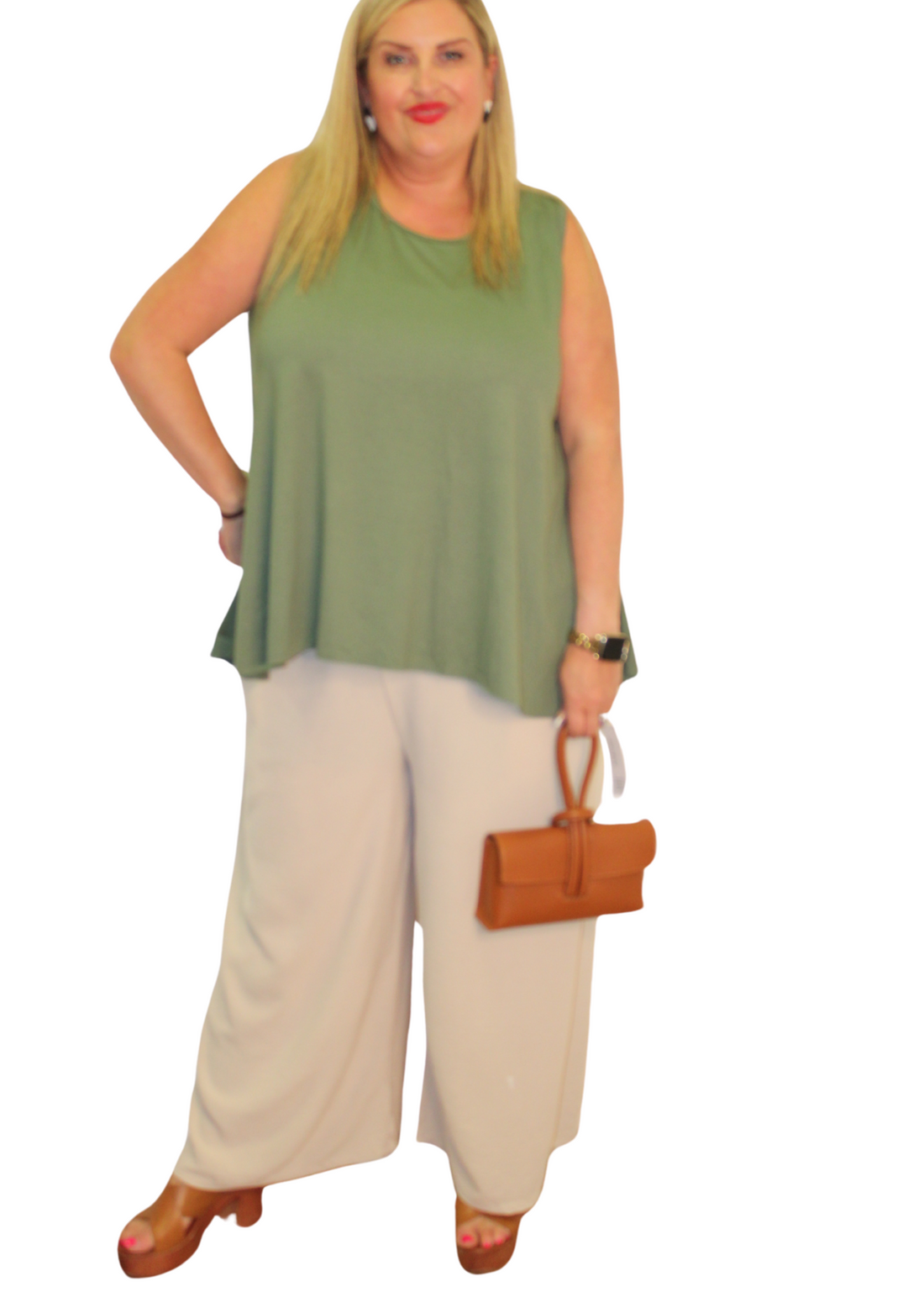 Sheered Top Trouser Plain