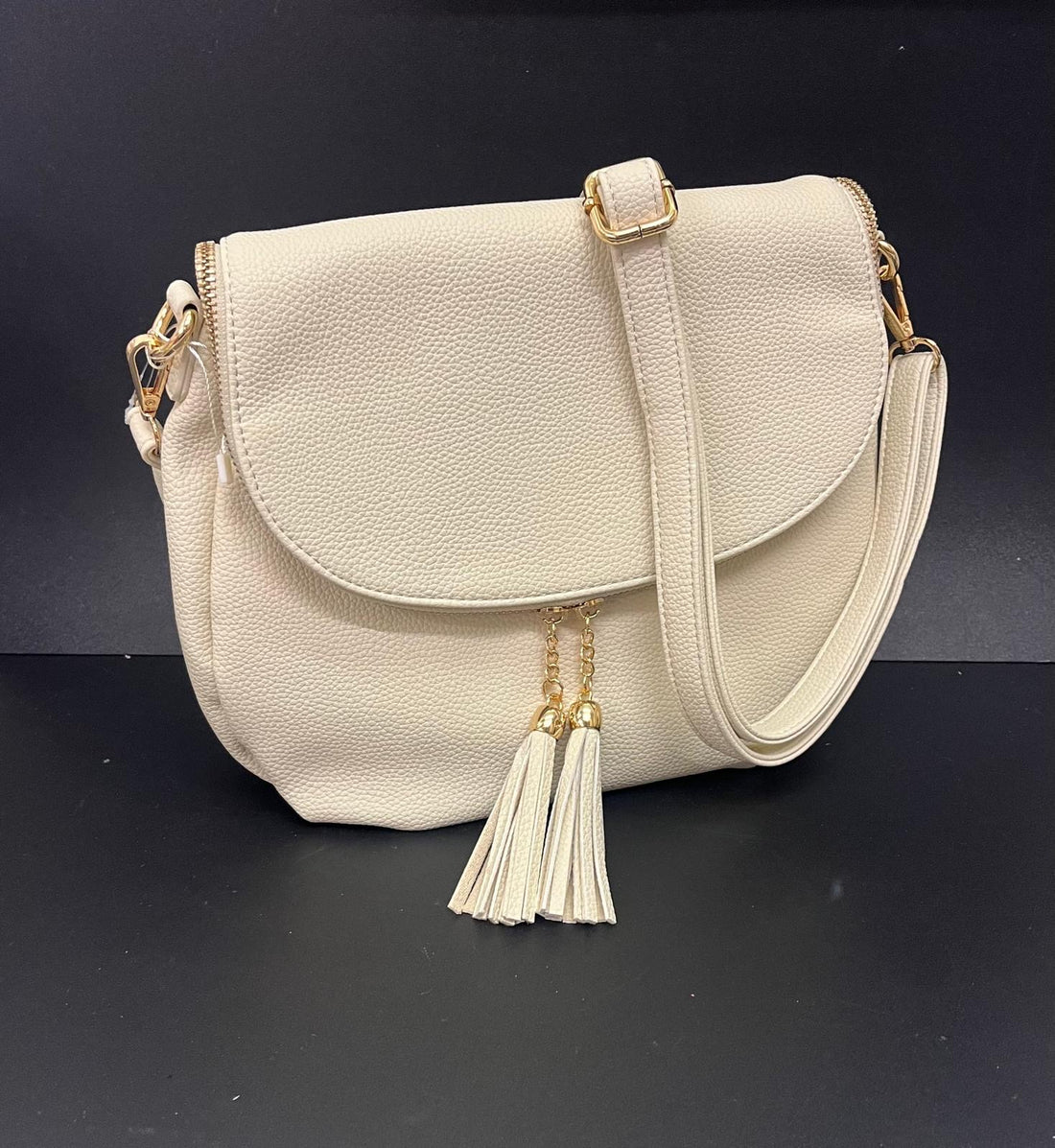 Tassel Zip Cross Body Bag