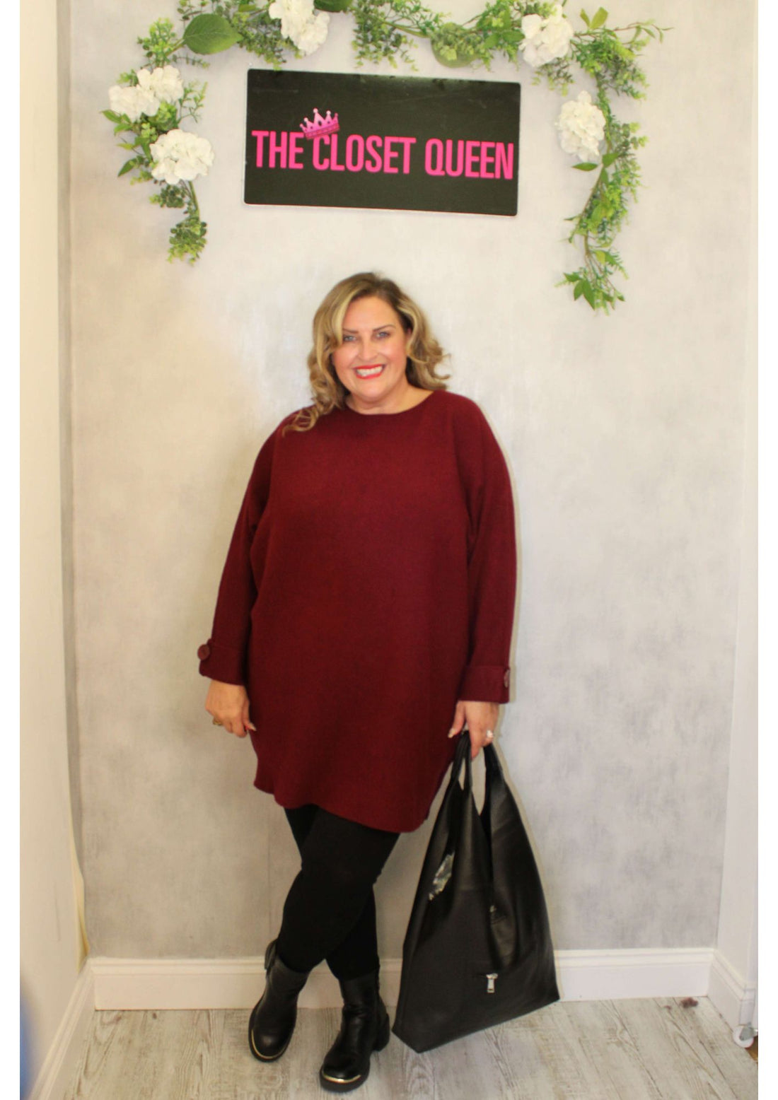 Turn Up Rib Jumper Dress