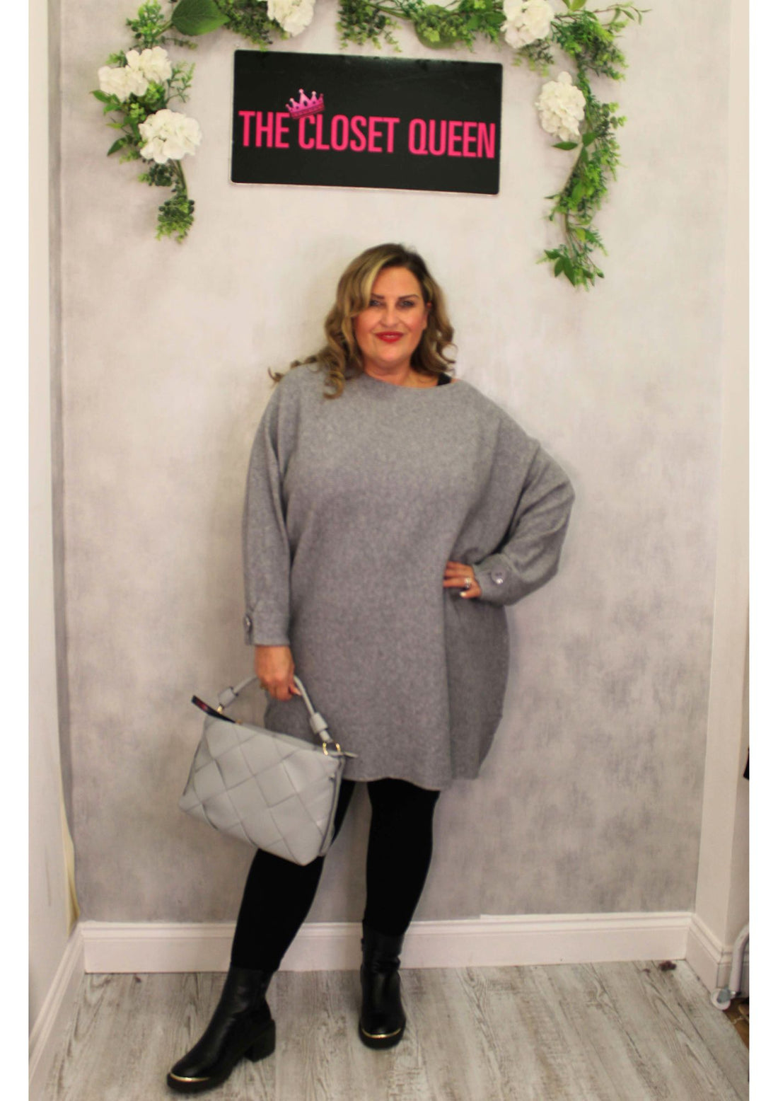Turn Up Rib Jumper Dress