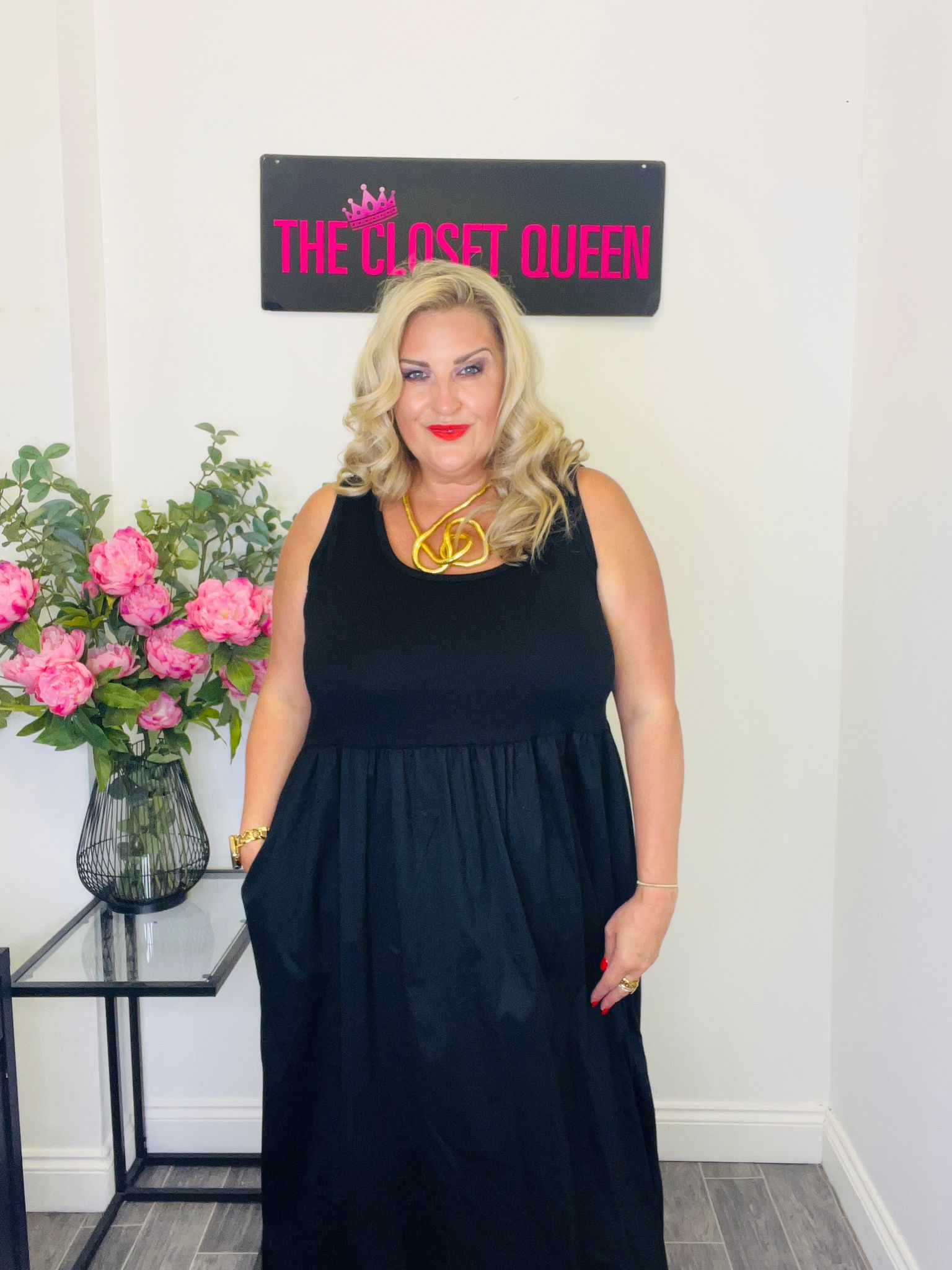 Two Tone Vest Dress Plain The Closet Queen
