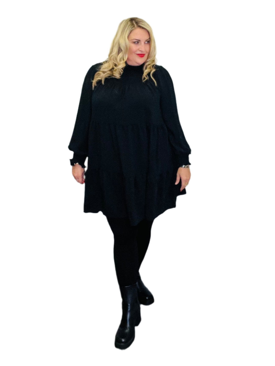 zoe dress plain black 